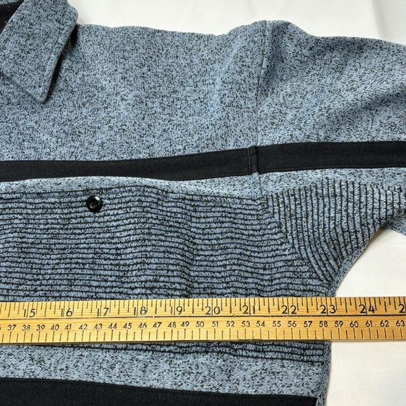 Vintage Classics By Palmland Large Collared Striped Grandpa Sweater Pullover - Picture 4 of 8